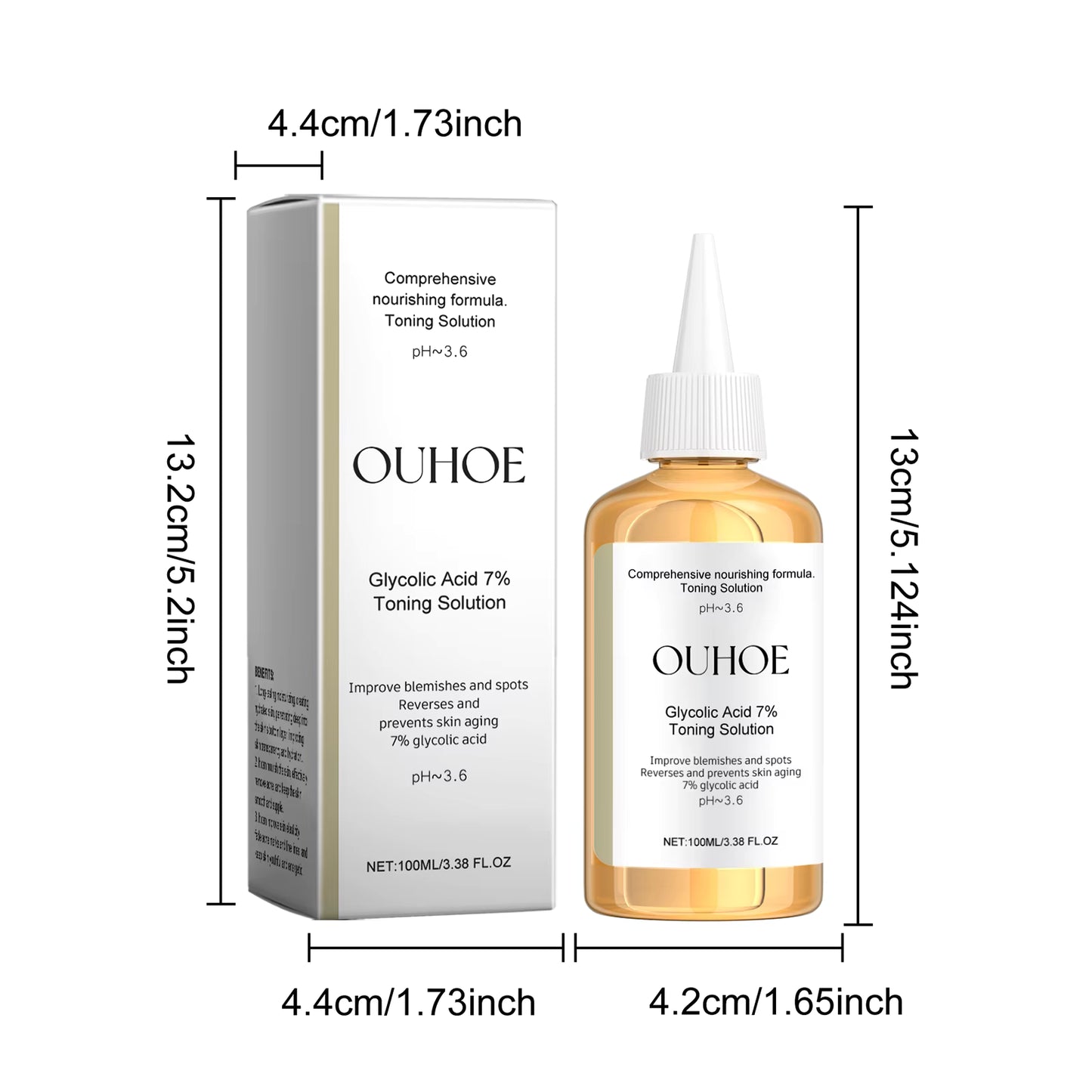 Remove Acne Fade Acne Glycolic Acid 7% Toner Removing Closed Mouth Acne Moisturizing Skin Prevents Skin Aging Fruit Acid Essence