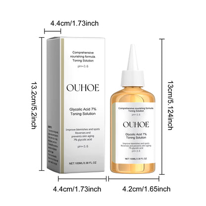 Remove Acne Fade Acne Glycolic Acid 7% Toner Removing Closed Mouth Acne Moisturizing Skin Prevents Skin Aging Fruit Acid Essence